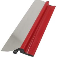 BEBUSINGOTO Espátula para yeso de 40 cm, cuchilla para alisar paneles de yeso con mango en forma de Z, llana de yeso, espátula de acabado para hormigón y paredes.