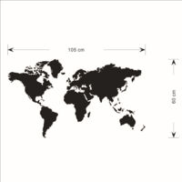 BEBUSINGOTO Decoración de pared con mapa del mundo, fondo de pared con rompecabezas de mapa del mundo, marrón