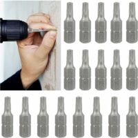 BEBUSINGOTO Juego de 40 puntas de destornillador de impacto T20, puntas hexagonales para bricolaje en casa, carpintería, piezas de automóvil.