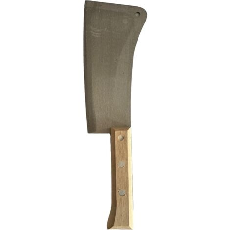Mannaia da Macellaio 1 kg Con Lama in Acciaio Forgiato Made in Italy con Manico in Legno 23 cm