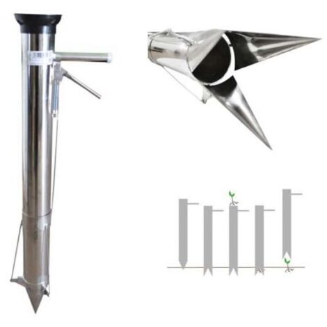 PIANTATORE VELOCE 3 BOCCHE BULBI SEMI PIANTE GIARDINO ORTO PER PIANTARE PIANTINE (1/8)