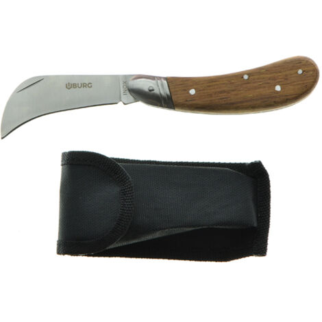 COLTELLO A RONCOLA PROFESSIONALE COLTELLINO POTATURA ORTO GIARDINO CON CUSTODIA
