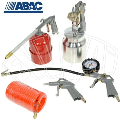 KIT 5 ACCESSORI PER COMPRESSORE ARIA COMPRESSA PISTOLA GONFIAGGIO AEROGRAFO