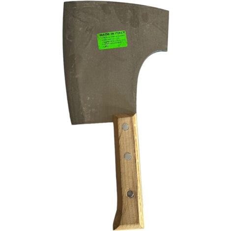 Mannaia Macellaio Tipo Genova 1,5 kg Con Lama in Acciaio con Manico in Legno 23 cm