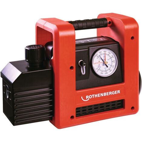 Pompa vuoto bistadio con elettrovalvola e vacuometro lt85 portata 85 l/min - dimensioni.415x225x33 mm ROTHENBERGER