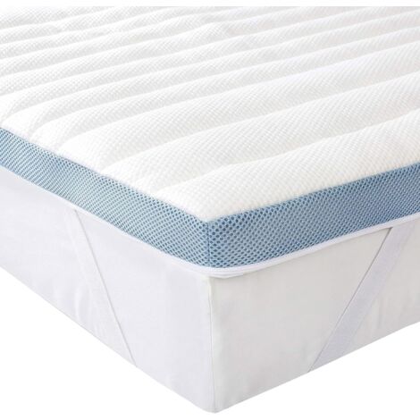OLYMPIA Topper in Memory Foam SINGOLO 190x80x5cm, Comfort Tessuto Traspirante e Delicato Sulla Pelle con Elastiche Antiscivolo, Sfoderabile e Lavabile Coprimaterasso con Angoli Elastici correttore mat