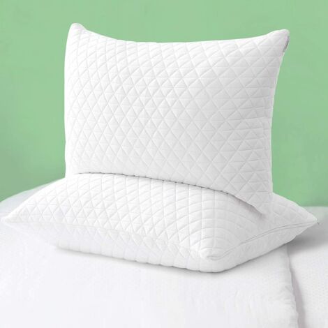 OLYMPIA Guanciale Fiocco Memory Foam, Cuscino da Letto Premium per Dormire, Ergonomico e Traspirante Supporto Ottimale Collo e Cervicale