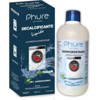 PHURE BIO DECALK Cura Lavatrice, Disincrostante, Decalcificante, Sgrassante e detergente universale per lavastoviglie e lavatrice naturale e biocompatibile 500ml