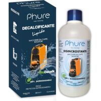 PHURE BIO DECALK Decalcificante Universale Naturale Disincrostante Concentrato Universale per tutti gli elettrodomestici Compatibile con tutte le macchine da caffè, bollitori 500ml