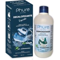 PHURE BIO DECALK Decalcificante Disincrostante Concentrato Universale ferri da stiro e aspirapolveri vapore, per piccoli elettrodomestici Compatibile con tutte le marche Biodegradabile 500ml