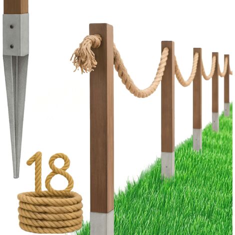 Cloture Bogateco Corde de Jute 18 m avec Kit de Montage Inclus