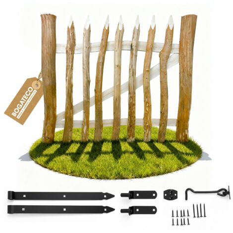 Portillon Bogateco Noisetier 100x100 cm Gauche avec Accessoires