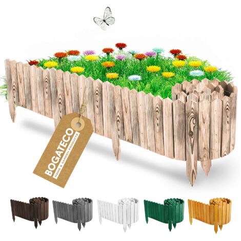 Rollborder Bogateco Bois brûlé 30x200 cm Bordure de Jardin (1/5)