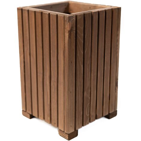 Jardinière Bois Bogateco 40x25x25 cm Imprégné Brun Foncé (1/5)