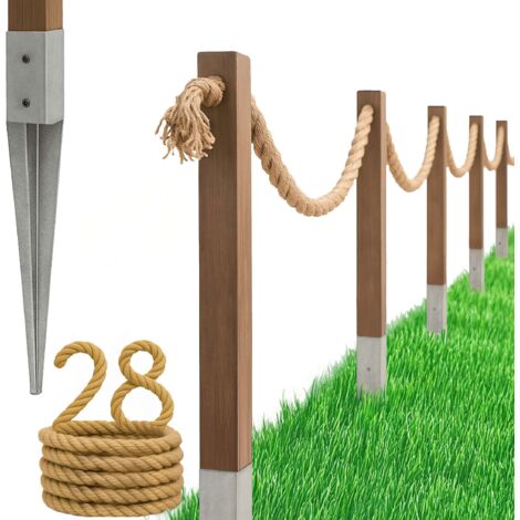 Cloture Bogateco Corde de Jute 28 m avec Kit de Montage Inclus