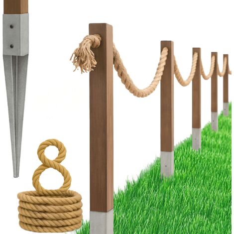 Cloture Bogateco Corde de Jute 8 m avec Kit de Montage Inclus