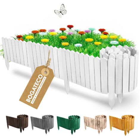 Rollborder Bogateco Bois blanc 40x200 cm Bordure de Jardin (1/5)