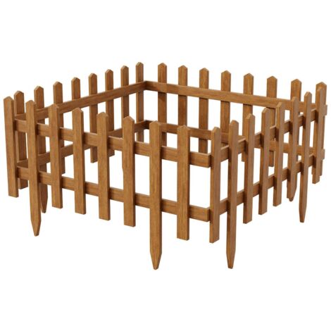 Lot de 4 Bordures Bogateco Bois Brun Clair 40x94 cm Impregne (1/5)