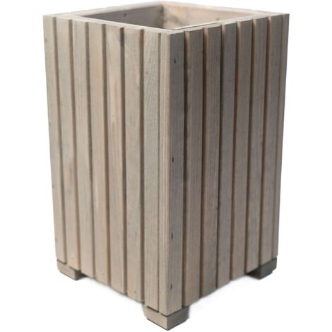 Jardinière Bois Bogateco 40x25x25 cm Imprégné Gris (1/5)