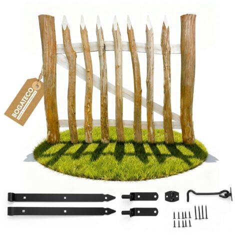 Portillon Bogateco Noisetier 120x100 cm Droite avec Accessoires