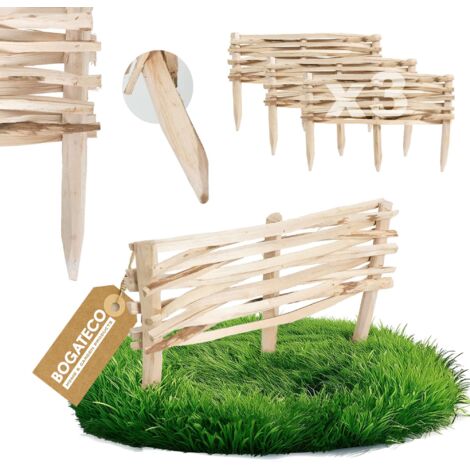Lot de 3 Bordures Bogateco Noisetier 20x60 cm Enfichables (1/5)