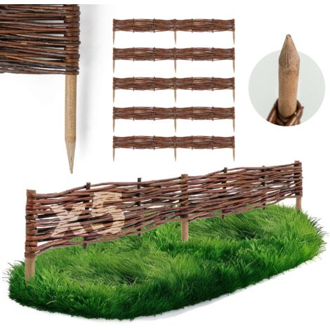 Lot de 5 Bordures Osier Bogateco Saule Naturel 100x10 cm (1/5)