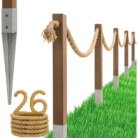 Cloture Bogateco Corde de Jute 26 m avec Kit de Montage Inclus (1/5)