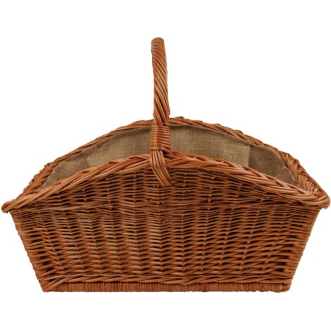 BOGATECO Panier à bois en osier naturel taille XL marron (1/3)