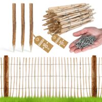 Kit Ganivelle Bogateco 50x500 cm avec 3 Poteaux de 90 cm inclus