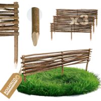 Lot de 3 Bordures Bogateco Noisetier 120x20 cm de Jardin