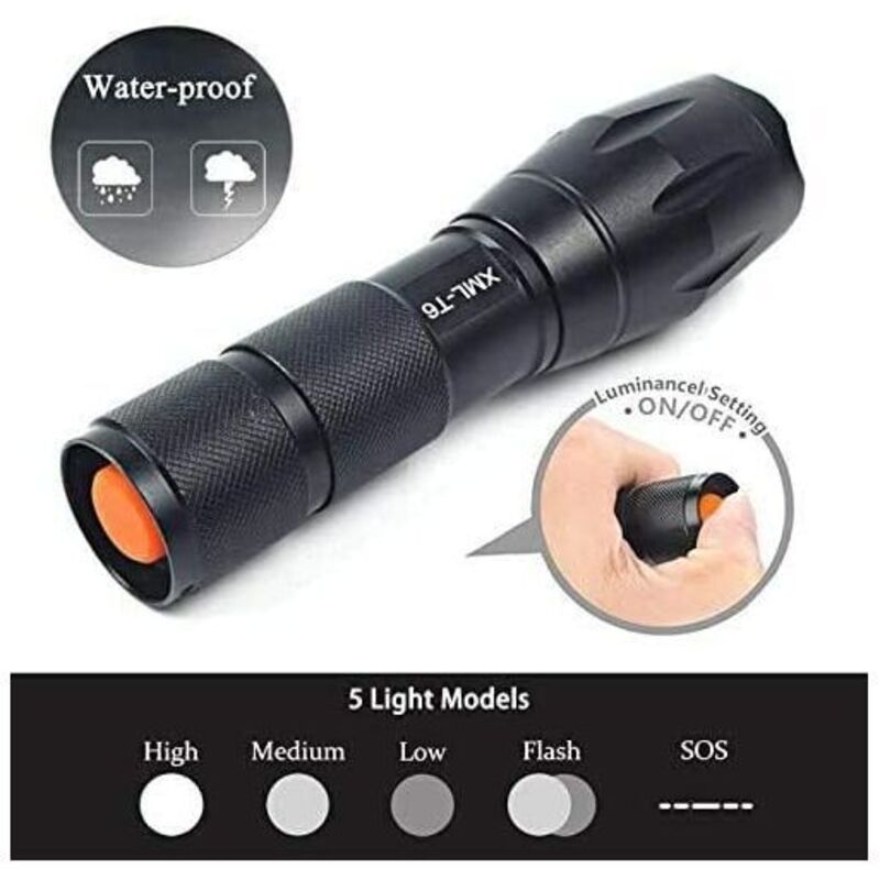 Jandei Lampe Torche LED Rechargeable 2400 MAh Avec Panneau Solaire Intégré, Chargement USB, Design Portable Et Durable | Leroy Merlin