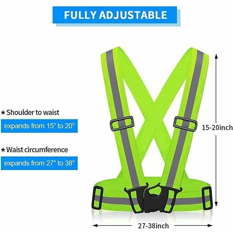 Gilet Réfléchissant VINGVO - Sangle De Gilet De Sécurité élastique