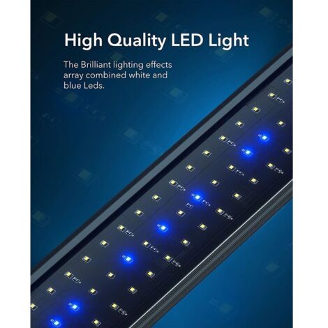 Support Pour 2 Lampes LED D'aquarium - Réglable En Hauteur, En Alliage Aluminium, Installation Facile