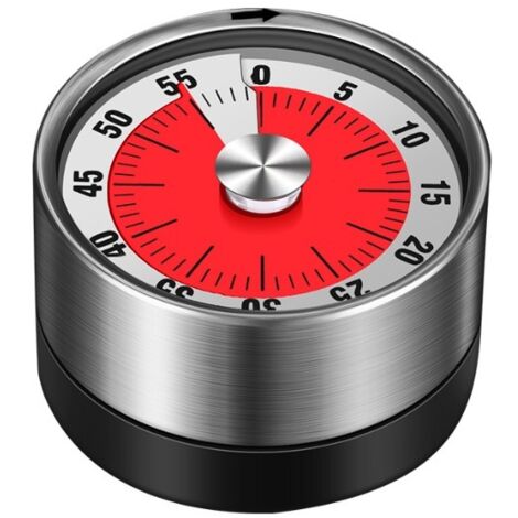 Minuterie Mécanique De Cuisine Blanc Cuisine Gestionnaire De Temps Magnétique Minuterie Cuisine Rotative En Acier Inoxydable Compte Rebours (1/4)