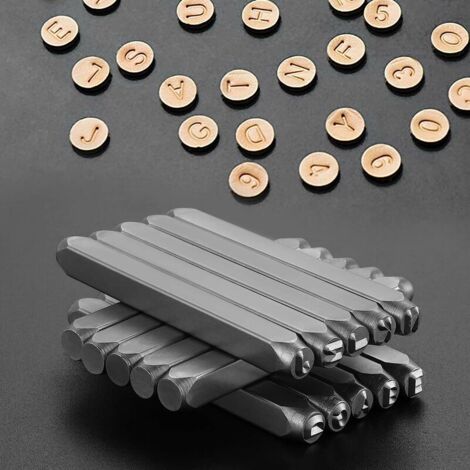 ENSEMBLE DE POINÇONS métalliques de précision lettres et chiffres pour