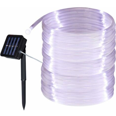 Lucky-88 – Guirlande lumineuse d'extérieur 12M 100 LED – Solaire étanche IP65 – 8 modes d'éclairage blanc chaud – Décoration jardin, patio, mariage