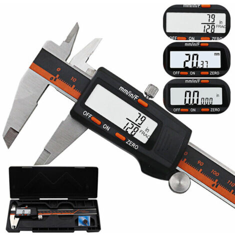 Pied à coulisse digital 150mm – Acier inoxydable – Précision ± 0,04 mm – Affichage LCD – Mesures internes et externes – Premier