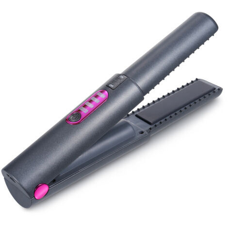 Portable Wireless Rechargeable Hair Straightening Iron Curling Iron (1/5)