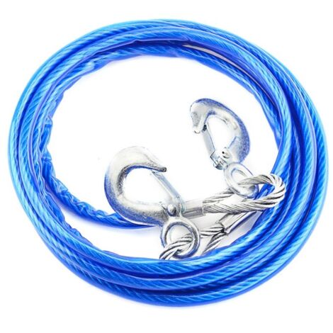 Corde de remorque de voiture épaissie 4 mètres 5 tonnes (8mmX4M) remorque extérieure corde de traction de voiture d'évasion hors route forte (1/4)