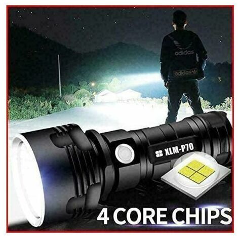 Torche Lampe de Poche LED Ultra Puissante et Waterproof LightMax - Casques Velo