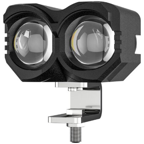 Projecteur bicolore à LED pour moto, lumière lointaine et proche, super lumineux 2 lumières 20W lampe de travail à LED pour voiture laser haute puissance (1/4)