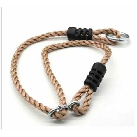 Complément de Cordage en Chanvre Artificiel balançoire produit unique Courroie de raccordement de la corde de réglage Réglage de la branche Rallonge de balançoire en PE-noir (1/4)