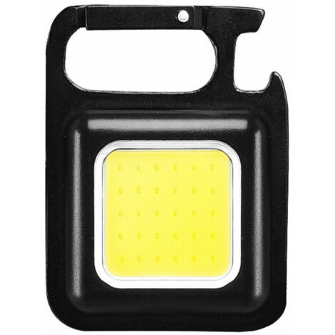 Mini porte-clés Portable lumière multi-fonction COB Camping lanterne magnétique ventouse crochet ouvre-bouteille charge rapide (1/5)