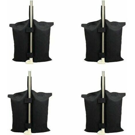 Sac de lestage robuste de qualité industrielle avec coutures doubles pour auvent de tente dépliable Noir (1/5)