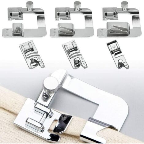Accueil Accessoires de machine à coudre Pieds pour ourlet (4/8" 13mm 6/8" 19mm 8/8" 25mm) Pour salle à outils (1/5)