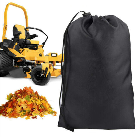 Sac à feuilles de tracteur de pelouse de 96 x 56 pouces Sacs de déchets de jardin Sacs de conteneur de feuille de jardin avec cordon de serrage,Le noir (1/5)