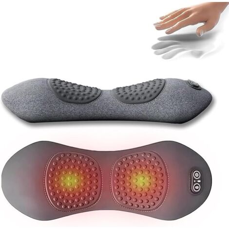 Masseur Dorsal Triple Fusion Lisse avec Chaleur, Traction Et Vibration 3 en 1 for Soulager la Sciatique Et les Douleurs Lombaires, Support Lombaire Ergonomique(Gray)