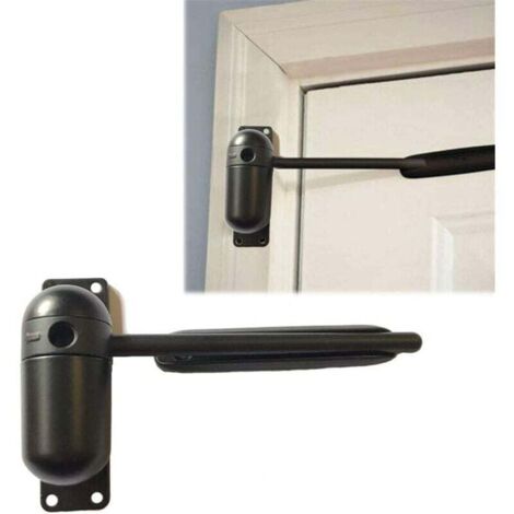 Mini noir maison lumière piste ferme-porte Mini porte et moustiquaire ferme-porte montage en surface auto-réglable ferme-porte à ressort (1/5)