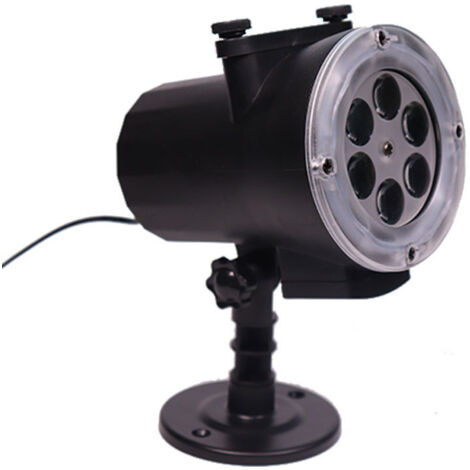Mettez en surbrillance la lampe de projection à 12 cartes, la lampe à LED en forme de flocon de neige, la mini lampe à gazon de décoration de Noël colorée (norme américaine) (1/5)