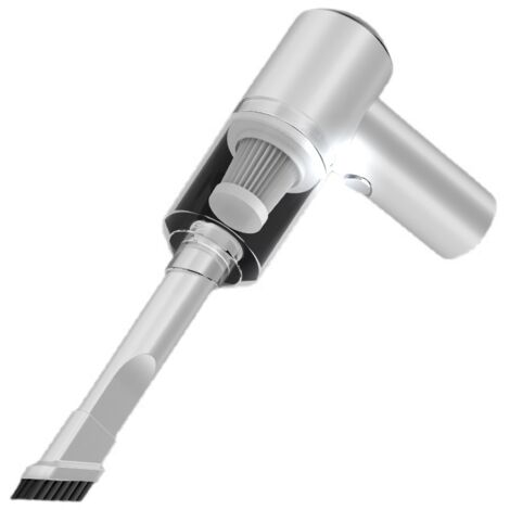 Aspirateur de voiture à chargement sans fil pour voiture et maison humide et sec adapté au nettoyage de voiture et au nettoyage domestique (blanc) (1/5)